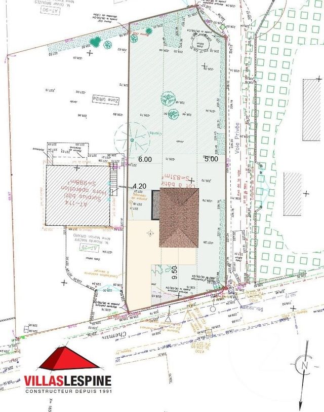 terrain à vendre - 830.0 m2 - CHARLY - 69 - RHONE-ALPES - Century 21 Hestia Ldi